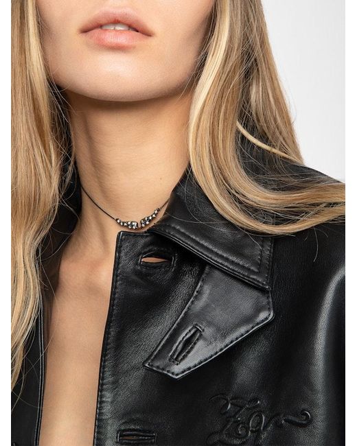 Zadig & Voltaire Black Lessa Leather Jacket