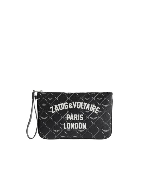 Zadig & Voltaire Black Z Pouch Resort London Clutch