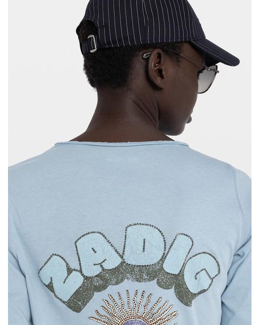 Zadig & Voltaire Blue Zadig Henley T-Shirt