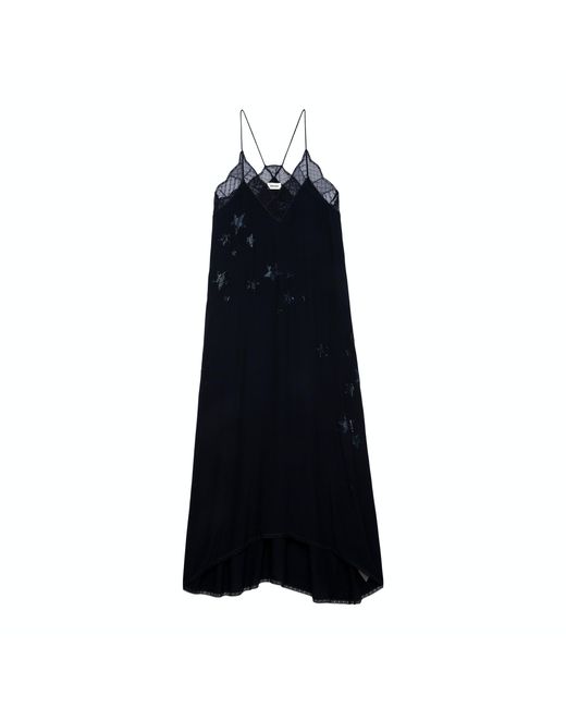 Zadig & Voltaire Multicolor Risty Soft Diamanté Stars Dress