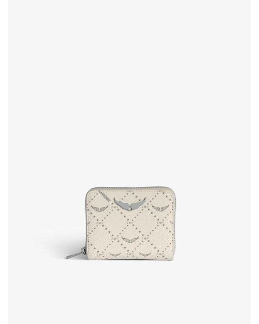 Zadig & Voltaire White Mini Zv Monogram Wallet