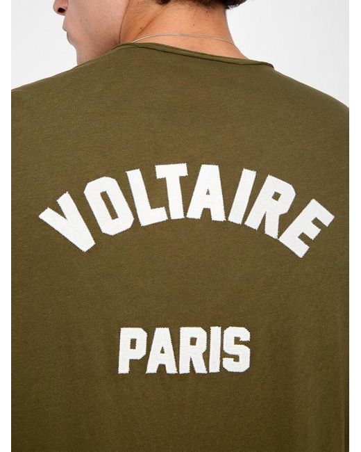 Zadig & Voltaire Green Monsatir Henley T-Shirt for men