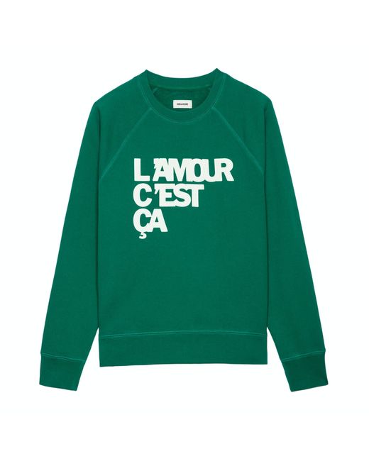 Zadig & Voltaire Green Sweatshirt Upper L'amour C'est Ça