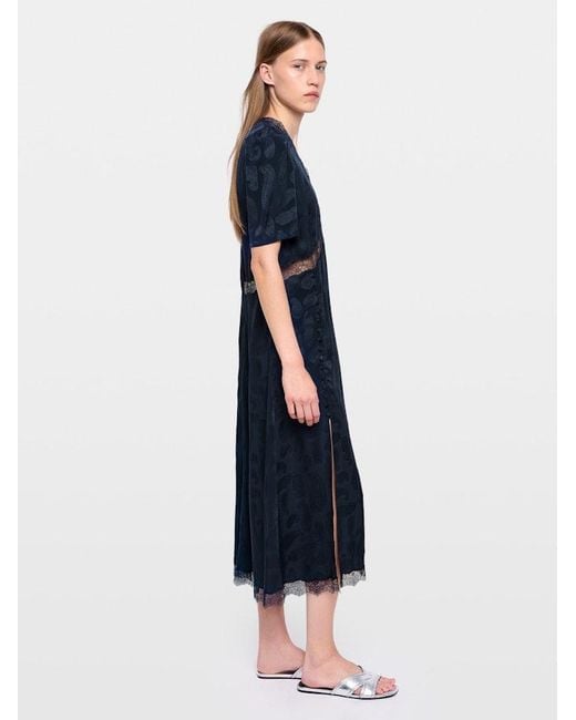 Zadig & Voltaire Blue Redox Dress 100% Silk