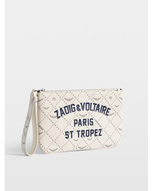 Zadig & Voltaire White Z Pouch Resort St Tropez Clutch