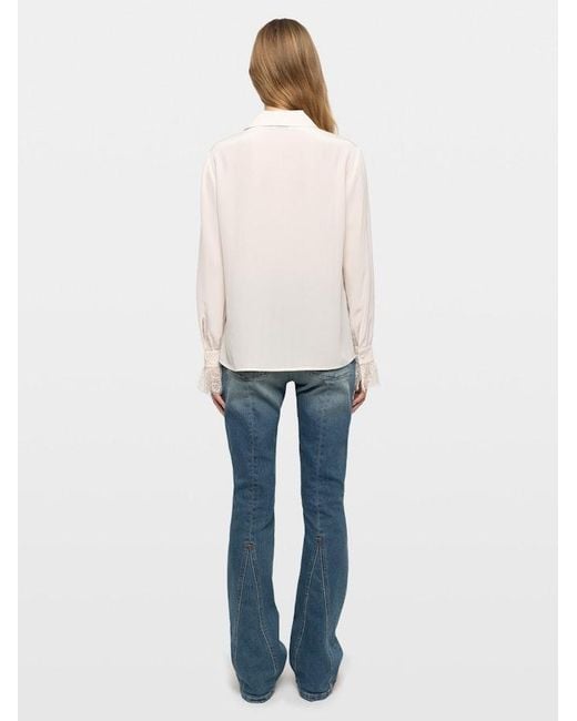 Zadig & Voltaire White Thely Shirt 100% Silk