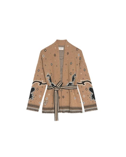 Zadig & Voltaire Multicolor Kala Cardigan 100% Merino Wool