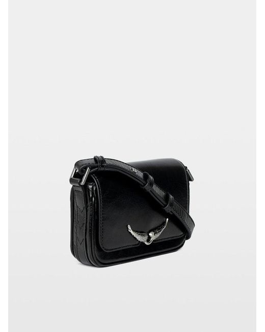 Zadig & Voltaire Black Le Zazi Vintage Patent Bag