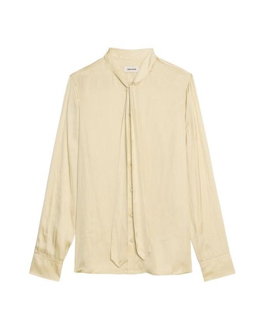 Zadig & Voltaire Natural Tulba Satin Shirt