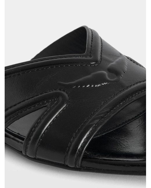 Zadig & Voltaire Black Azora Vintage Patent Mules