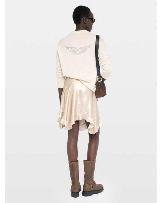 Zadig & Voltaire Natural Skirt Jetos Satin