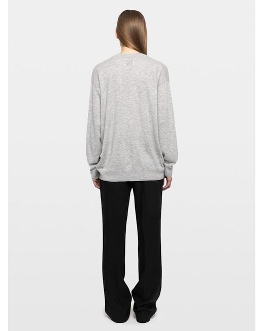 Zadig & Voltaire White Swyny Jumper 100% Cashmere