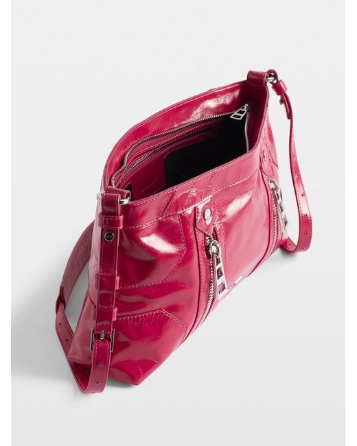 Zadig & Voltaire Red Sunny Moody Vintage Patent Bag