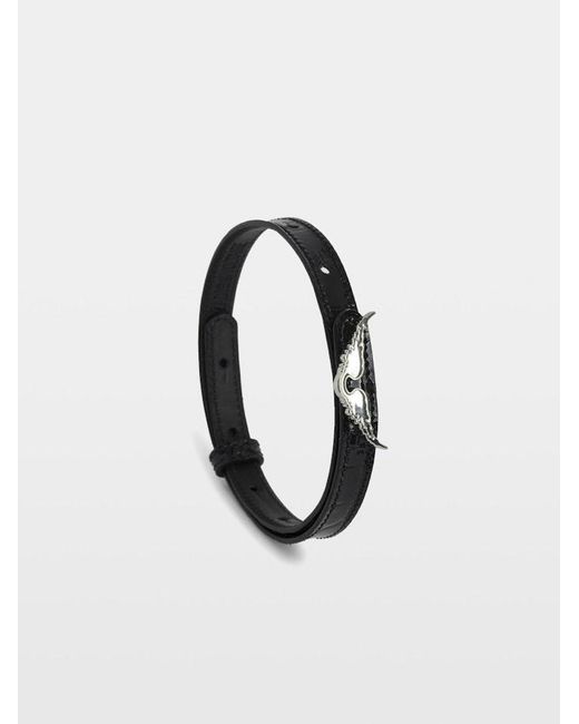 Zadig & Voltaire Black Bracelet Rock Croco