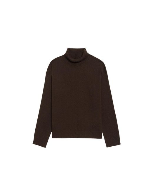 Zadig & Voltaire Brown Nalmo Jumper 100% Merino Wool for men