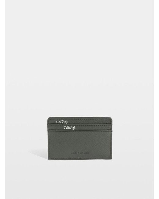 Zadig & Voltaire Gray Zv Pass Card Holder