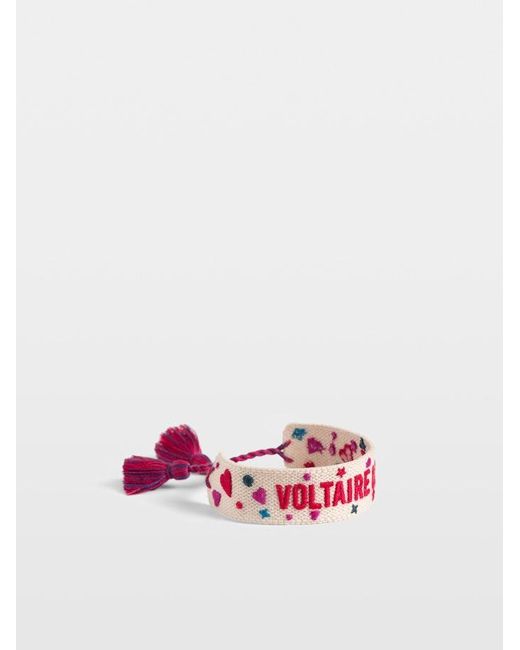 Zadig & Voltaire Red Zadig Love Woven Bracelet