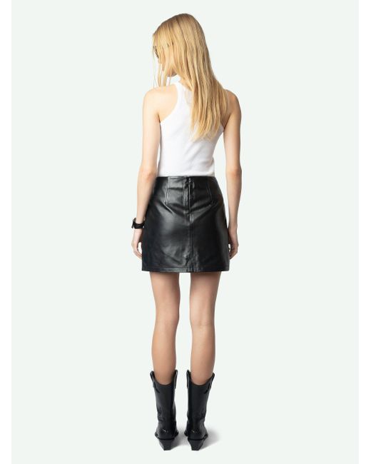 Zadig & Voltaire Jaime Skirt 100% Leather in Black | Lyst UK