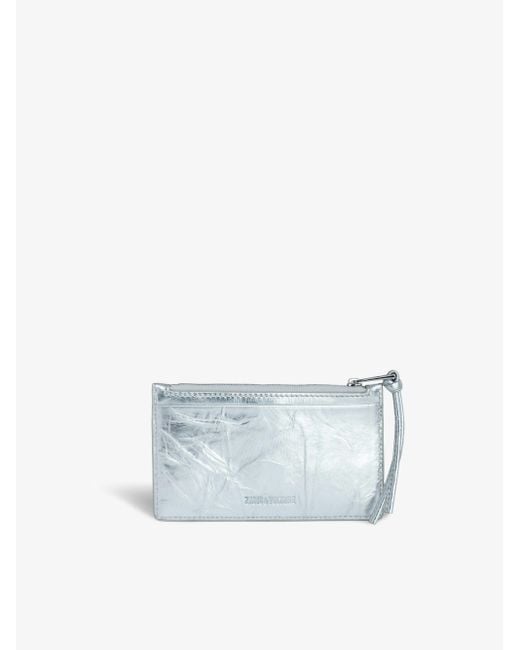 Monedero Metalizado Long Eternal Zadig & Voltaire de color Gray