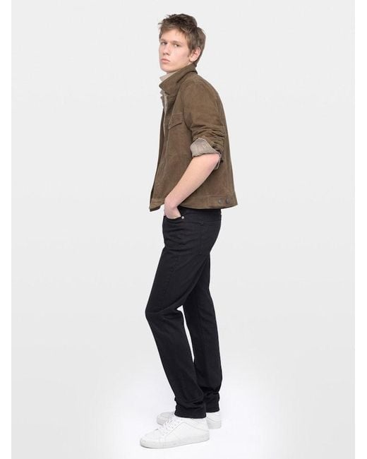 Zadig & Voltaire Brown Jacket Bases Suede Leather for men