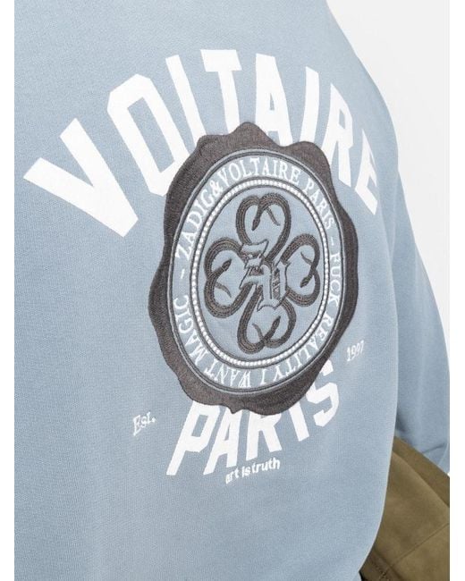 Zadig & Voltaire Blue Sweatshirt Aime for men