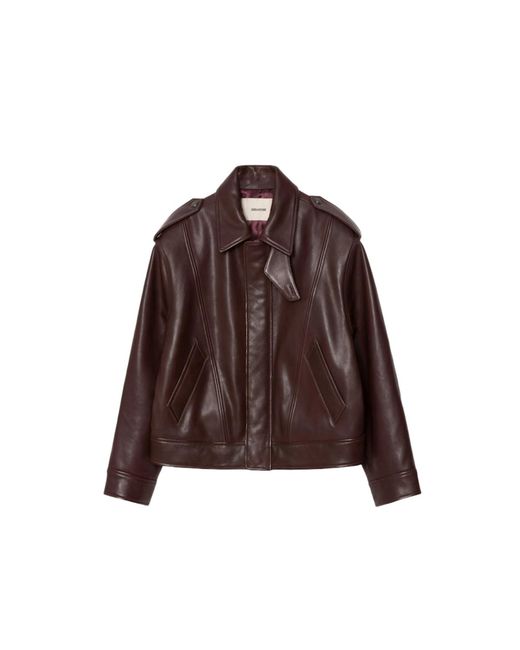 Zadig & Voltaire Brown Kimo Leather Jacket