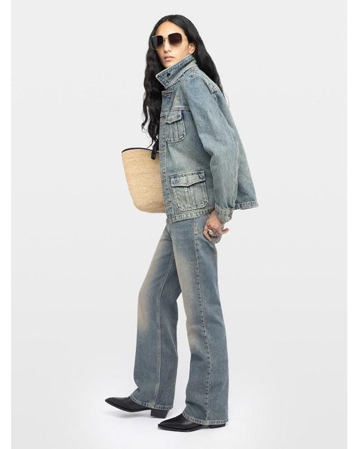 Zadig & Voltaire Blue Jacket Lienna Denim