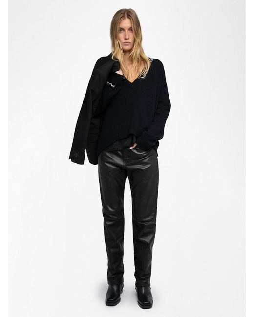 Jersey Miky 100% Cachemira Zadig & Voltaire de color Black