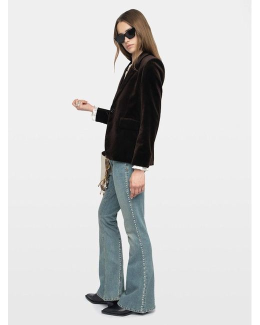 Zadig & Voltaire Black Vavy Velvet Blazer