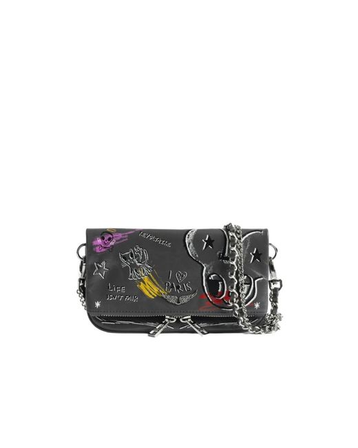 Zadig & Voltaire Gray Rock Nano Humberto Clutch
