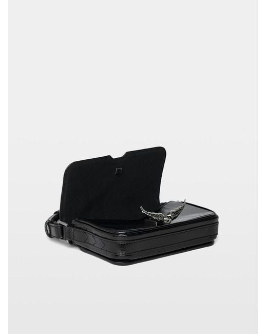 Zadig & Voltaire Black Le Zazi Vintage Patent Bag