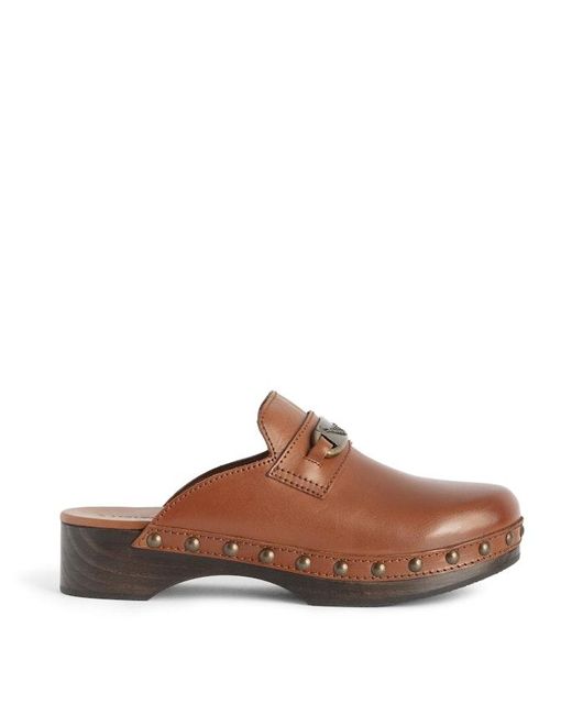 Zadig & Voltaire Brown Azora Clogs