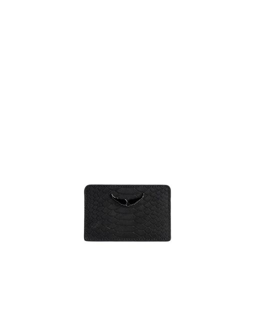 Zadig & Voltaire Black Zv Pass Card Case