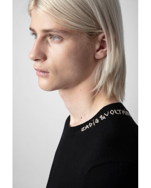 Zadig u0026 Voltaire Kennedy Sweater in Black for Men | Lyst