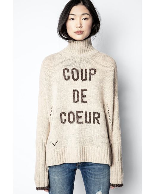 Pull alma coup de coeur Zadig & Voltaire en coloris Neutre | Lyst