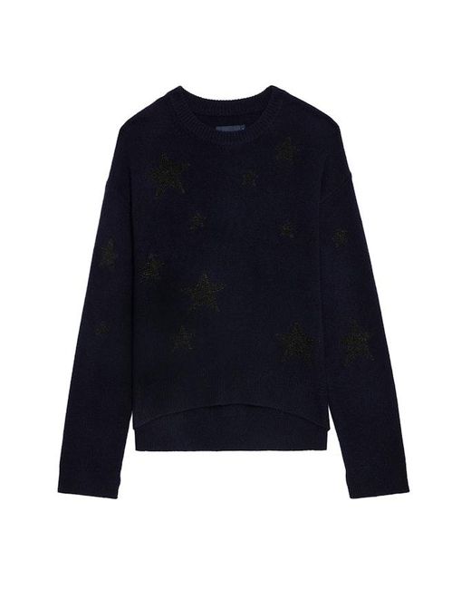 Zadig & Voltaire Blue Markus Jumper 100% Cashmere