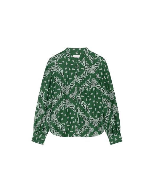 Zadig & Voltaire Green Twina Shirt 100% Silk