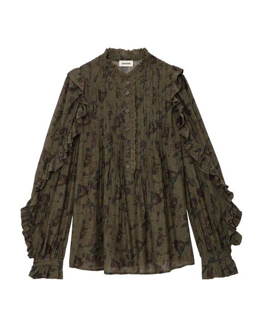 Zadig & Voltaire Green Timmy Blouse