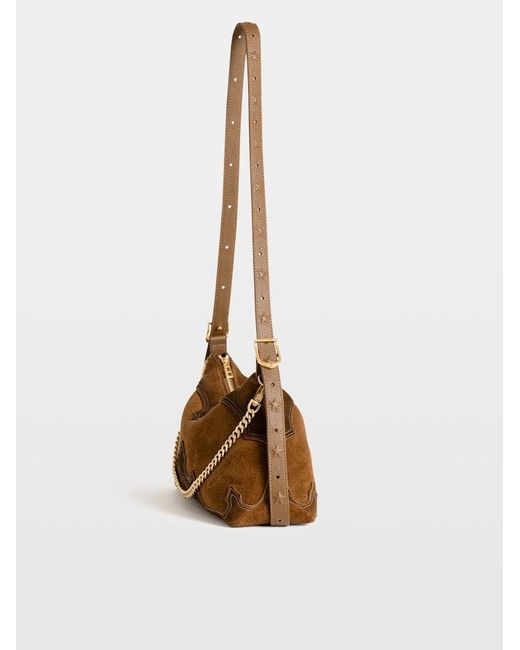 Zadig & Voltaire Brown Jim Mini Western Used Bag