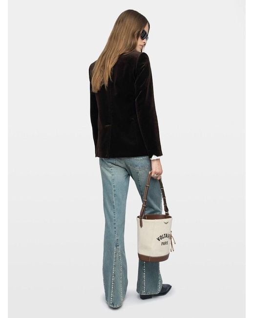 Zadig & Voltaire Black Vavy Velvet Blazer