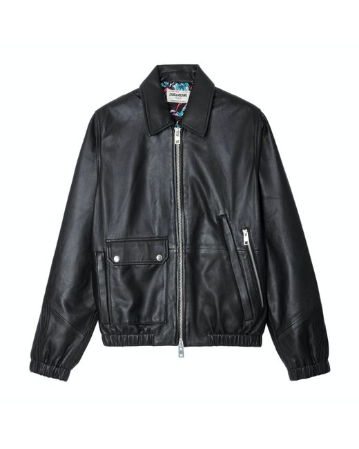 Zadig & Voltaire Black Lyssa Leather Jacket