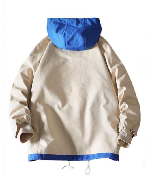 Zaful Colorblock Flap Pocket Raglan 