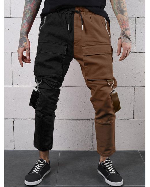 Block Pocket Patchwork Cargo Joggers Men2021 New Streetwear Hip Hop Letter  Print Harem Pants Mens Casual Trousers Sweatpants price in UAE  Amazon UAE   kanbkam