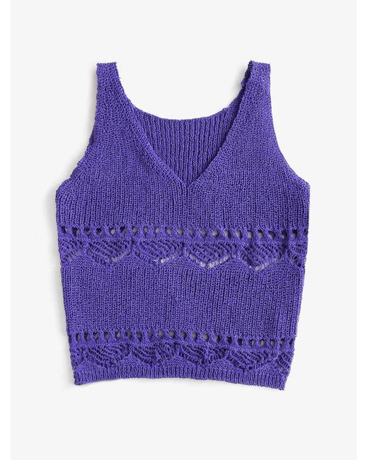 purple v neck tank top