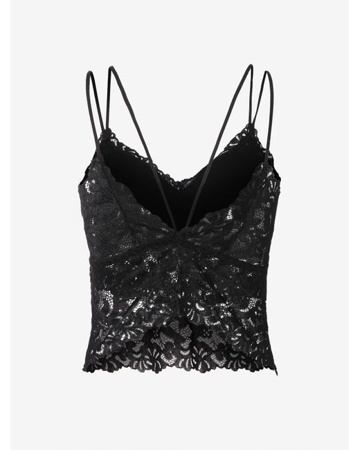 Zaful Synthetic Tank Tops Lace Insert Dual Strap Padded Camisole in Black |  Lyst