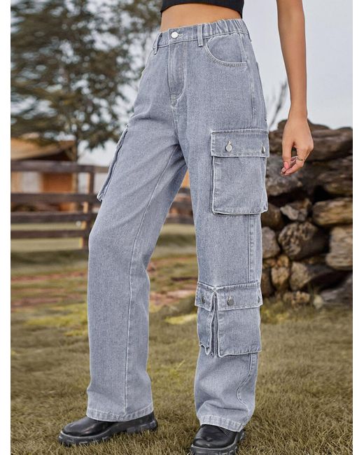Men Flap Pocket Side Cargo Jeans  Streetwear jeans men, Denim jeans outfit  men, Stylish jeans