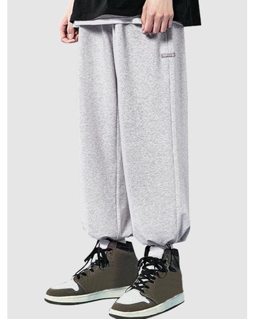 Zaful Men's Loose Fit Drawstring Cuff Casual baggy Sweatpants 2xl in Grey  for Men | Lyst UK