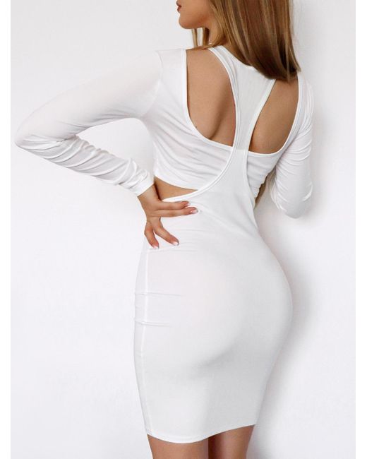 Zaful Bodycon Dress Long Sleeve Crop 