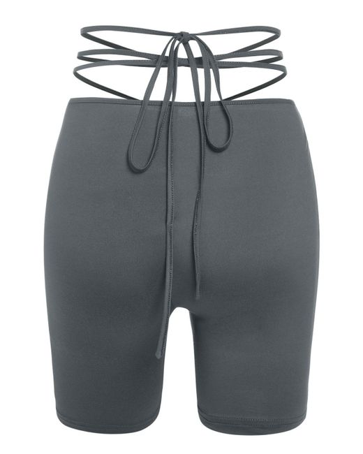 Mujer Ropa de Shorts de Minishorts Shorts de carga con cintura alta con cordones de Zaful de color Negro 