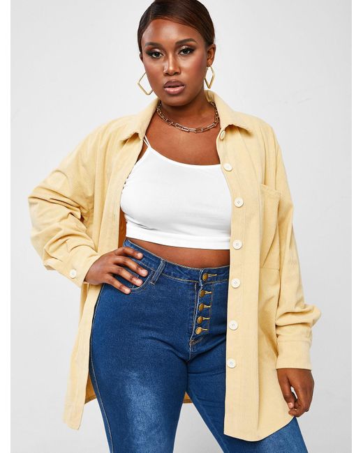 Zaful Jackets Button Up Front Pocket 